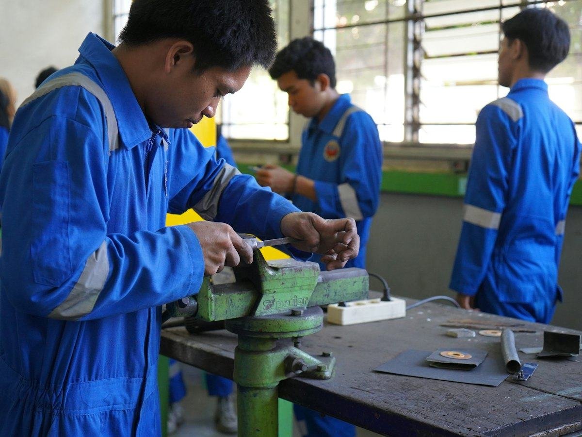 Apprentices in a workshop