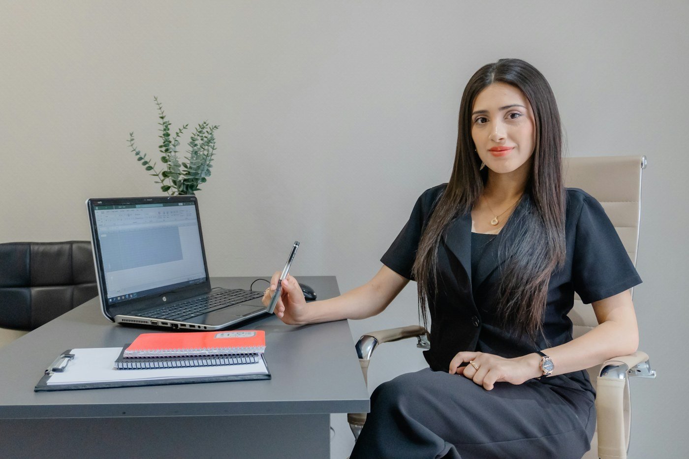 Businesswoman at her desk