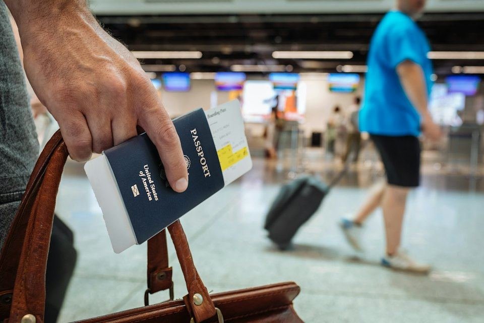 Passport and luggage